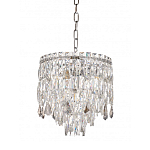 Люстра круглая с хрустальными подвесками на серебряном каркасе Roul Crystal Light варинант исполнения - 11 | Loft Concept в Перми