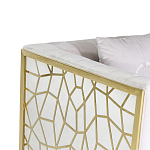 Кресло велюровое серое с фактурным каркасом золотистого цвета Best Traits варинант исполнения - 2 | Loft Concept в Перми