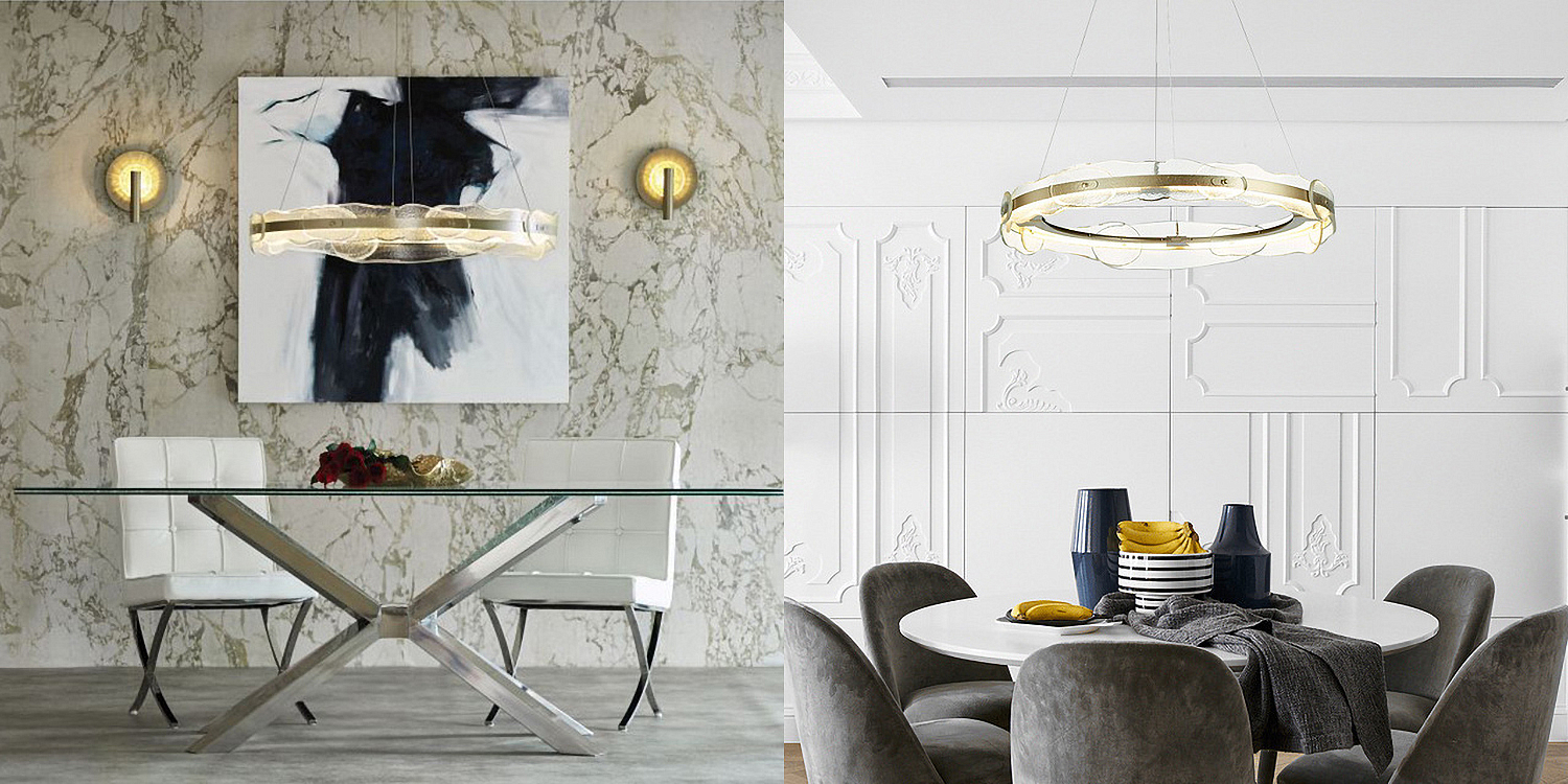 Люстра Ring horizontal glass chandelier Люстра Ring horizontal glass chandelier - Loft-Concept в Перми