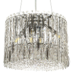 Круглая люстра с металлическими и хрустальными подвесками Bonnay Crystal Chrome Chandelier варинант исполнения - 1 | Loft Concept в Перми