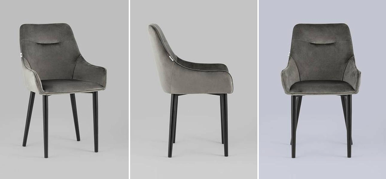 Стул Joan Chair Велюр Графит Стул Joan Chair Велюр Графит - Loft-Concept в Перми