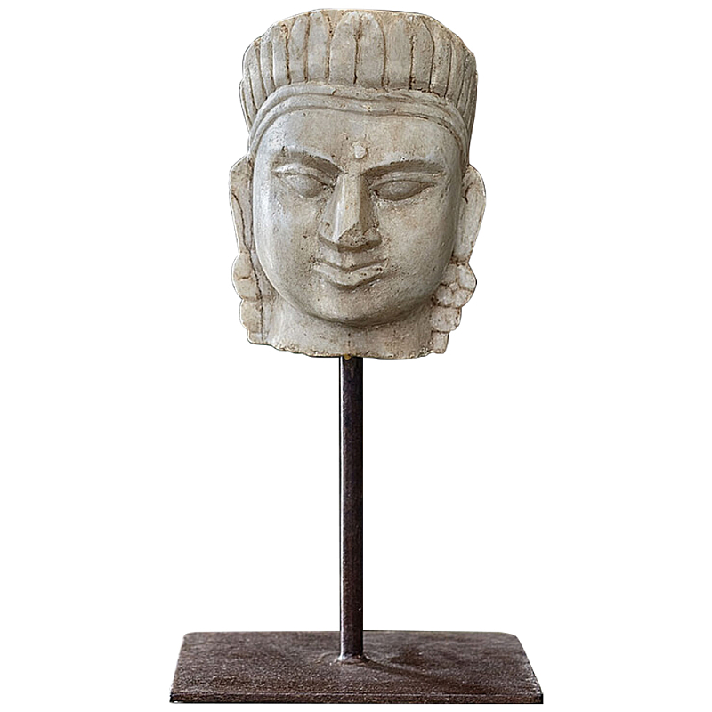 Декоративная статуэтка из мрамора Indian Tribal Chief Statuette Бежевый Декоративная статуэтка из мрамора Indian Tribal Chief Statuette Бежевый в Перми | Loft Concept