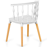 Пластиковый стул на ножках из массива бука Ferret Spiral White варинант исполнения - 6 | Loft Concept в Перми