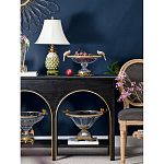 Чаша из прозрачного стекла с бронзовым рельефным ободком Eden Garden варинант исполнения - 3 | Loft Concept в Перми