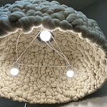 Вязаный подвесной светильник из шерсти Dome Wool Lamp  варинант исполнения - 4 | Loft Concept в Перми