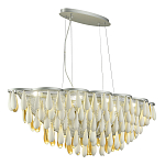 Люстра с подвесками в форме капель на серебристом каркасе Raindrop варинант исполнения - 5 | Loft Concept в Перми