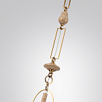 Подвесной светильник с круглым прозрачным плафоном и декоративной каменной вставкой Tectona  варинант исполнения - 6 | Loft Concept в Перми