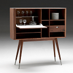 Дизайнерский комод-буфет на высоких ножках с выдвижными ящиками и открытыми полками Joshar варинант исполнения - 3 | Loft Concept в Перми