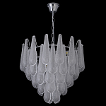 Люстра с подвесками из рифленного стекла в форме капель Textured Glass Chandelier варинант исполнения - 17 | Loft Concept в Перми