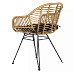 Стул с ротанговым плетением Wicker Half Chair с подлокотниками варинант исполнения - 3 | Loft Concept в Перми