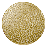 Журнальный столик с конусообразной основой и текстурной поверхностью золотого цвет Ethnic Metal варинант исполнения - 1 | Loft Concept в Перми