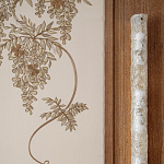 Обои с вышивкой ручной работы Deco Wisteria ﻿Midas colourway on Liso Pearl wool sateen варинант исполнения - 5 | Loft Concept в Перми