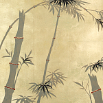 Обои ручная роспись Bamboo Dark Lacquer on Deep Rich Gold gilded tea paper варинант исполнения - 1 | Loft Concept в Перми