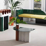 Дизайнерский журнальный стол с рельефным основанием Dutynor варинант исполнения - 4 | Loft Concept в Перми