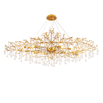 Люстра круглая подвесная с декором в виде ветвей и прозрачных подвесок из стекла в форме капель Droplet Chandelier варинант исполнения - 1 | Loft Concept в Перми