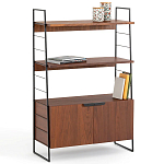 Стеллаж из стали и орехового дерева Derek Wood Rack варинант исполнения - 1 | Loft Concept в Перми