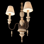 Бра с двумя конусовидными белыми тканевыми абажурами Terrain варинант исполнения - 4 | Loft Concept в Перми