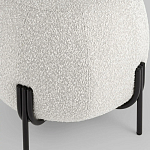 Пуф в ткани букле молочного цвета Pikelet варинант исполнения - 4 | Loft Concept в Перми