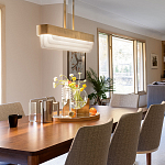 Люстра подвесная прямоугольная цвета латунь Kichler варинант исполнения - 8 | Loft Concept в Перми