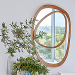 Ассиметричное зеркало в дубовой раме Infinity Symbol варинант исполнения - 2 | Loft Concept в Перми