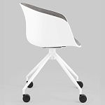 Офисное кресло из пластика с мягким сиденьем Eggshell Grey варинант исполнения - 4 | Loft Concept в Перми