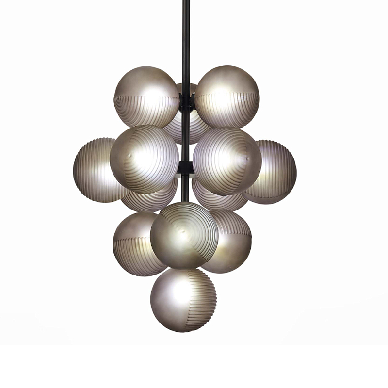 Люстра в форме виноградой грозди Inflorescence Дымчатый (Smoke) Черный в Перми | Loft Concept 