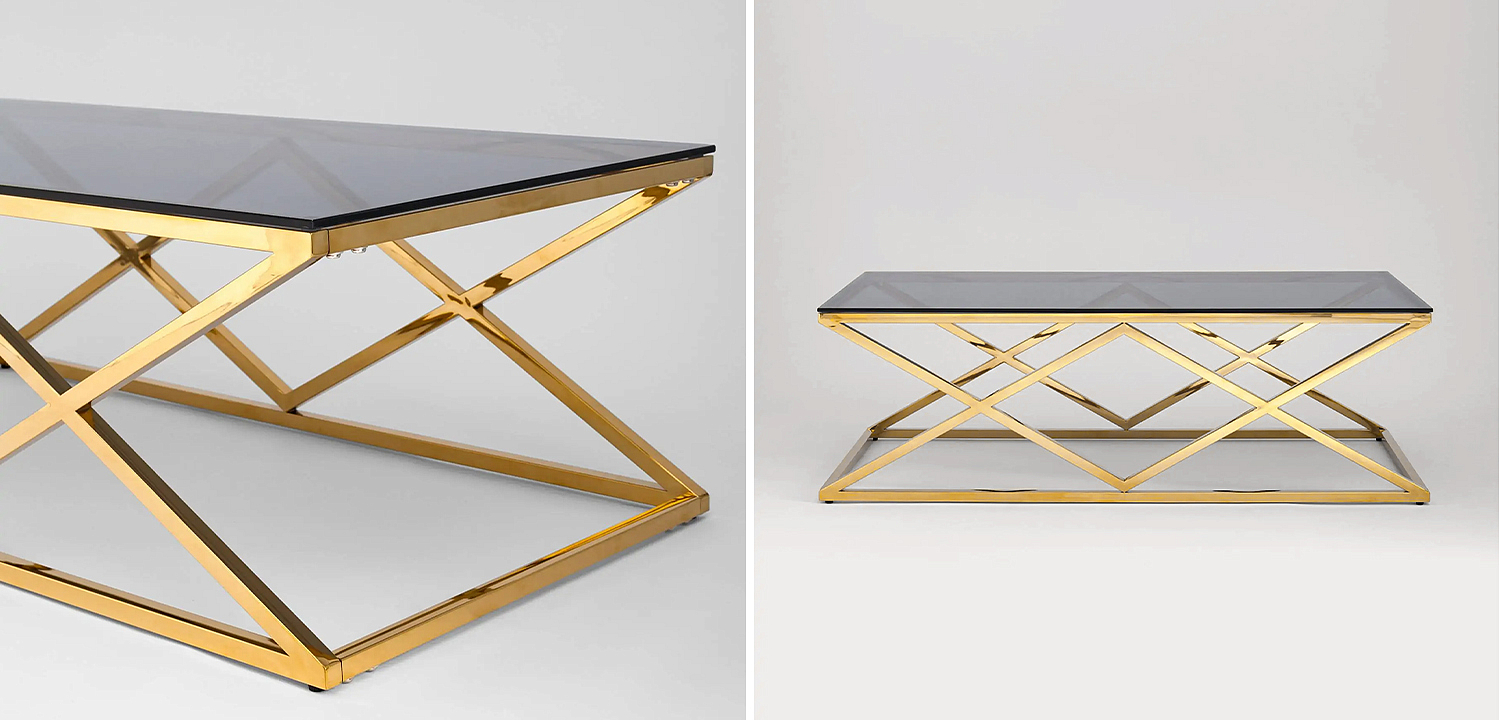Столик кофейный Geometry Rhombus Gold Столик кофейный Geometry Rhombus Gold - Loft-Concept в Перми