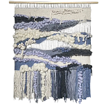 Современное ткачество гобелен в синих оттенках Blue Undine II варинант исполнения - 4 | Loft Concept в Перми