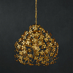 Подвесной светильник золотой с декором в виде лепестков клевера Hanging Clover варинант исполнения - 3 | Loft Concept в Перми