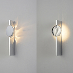 Бра с круглым зеркальным диском на прямоугольном соновании Reflection Circle Glow варинант исполнения - 3 | Loft Concept в Перми