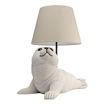 Настольная лампа в детскую Белый морской котик варинант исполнения - 2 | Loft Concept в Перми