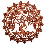 Панно из дерева круглое Sakura Panel With Trees варинант исполнения - 1 | Loft Concept в Перми