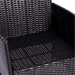 Обеденный комплект из искуственного ротанга Vintara черный варинант исполнения - 6 | Loft Concept в Перми