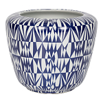 Кашпо с орнаментом в сочетании белого и синего цвета Artistic Flowerpot варинант исполнения - 1 | Loft Concept в Перми