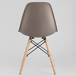 Пластиковый стул на ножках из массива бука Eames Cappuccino варинант исполнения - 5 | Loft Concept в Перми