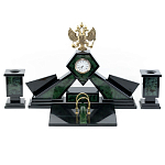 Настольный письменный набор из нефрита Герб России Dignity варинант исполнения - 1 | Loft Concept в Перми