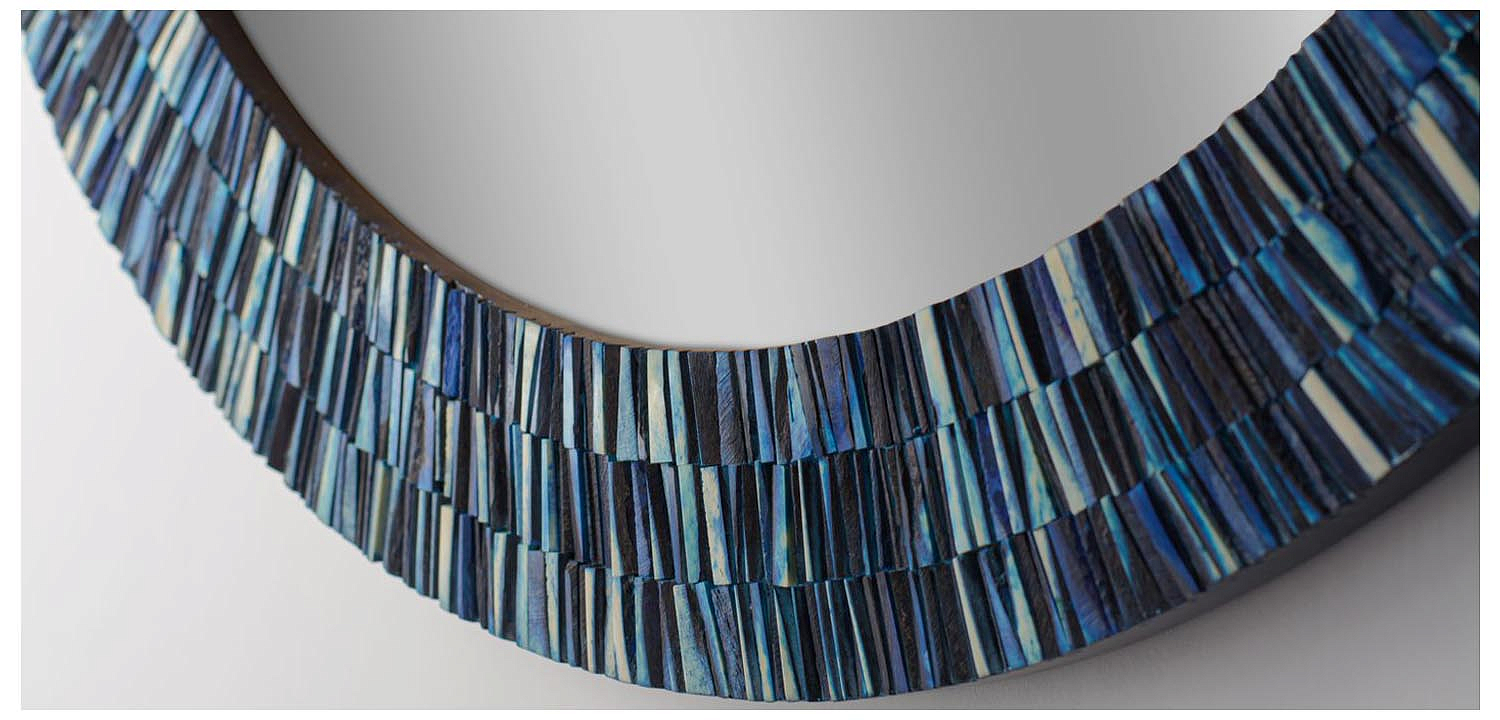Зеркало Bone Inlay Round Mirror Зеркало Bone Inlay Round Mirror - Loft-Concept в Перми