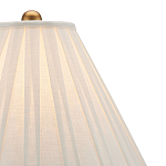 Настольная лампа с фактурным конусовидным абажуром и кожаным каркасом Malifis варинант исполнения - 2 | Loft Concept в Перми