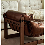 Кресло-диван кожаное на деревянном каркасе Medieval Furniture варинант исполнения - 5 | Loft Concept в Перми