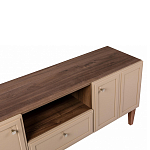 ТВ-тумба бежевая из массива бука с 2-мя дверками и ящиком Wenge Light варинант исполнения - 2 | Loft Concept в Перми