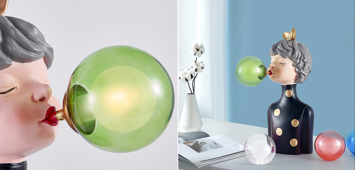 Настольная лампа Bubble Gum Table Lamp green Настольная лампа Bubble Gum Table Lamp green - Loft-Concept в Перми