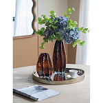 Ваза стеклянная янтарного цвета с текстурированным силуэтом Carambola варинант исполнения - 6 | Loft Concept в Перми