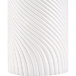 Настольная лампа с белым фактурным корпусом и черным абажуром Twisted варинант исполнения - 1 | Loft Concept в Перми