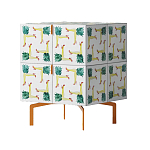 Тумба  с рисунком Short Pina Colada Orange варинант исполнения - 3 | Loft Concept в Перми