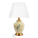 Настольная лампа бежевая с изображением птиц Slip Away варинант исполнения - 1 | Loft Concept в Перми