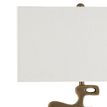 Настольная лампа с фигурным каркасом и прямоугольным тканевым абажуром Brutalist Profile варинант исполнения - 2 | Loft Concept в Перми