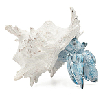 Статуэтка голубой рак с белой раковиной Marine Accessories варинант исполнения - 1 | Loft Concept в Перми