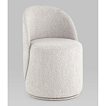 Пуф Loreen со спинкой вращающийся букле светло-серый варинант исполнения - 1 | Loft Concept в Перми