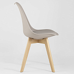 Стул с основой из пластика и мягким сиденьем Arvika Beige варинант исполнения - 2 | Loft Concept в Перми