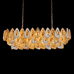 Люстра овальная с многослойными белыми и прозрачными подвесками Character Chandelier варинант исполнения - 2 | Loft Concept в Перми